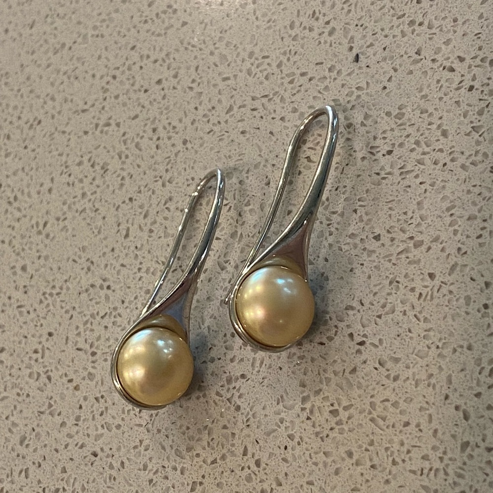 Silver and Pearl earrings